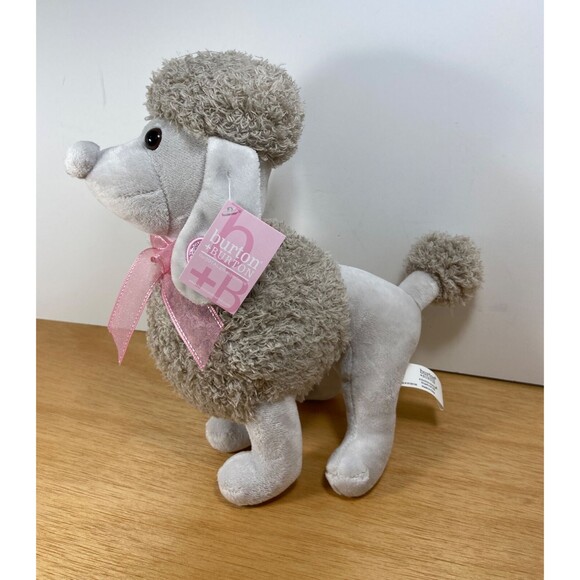 Burton & Burton Standing Gray Poodle with Pink Ribbon - Picture 2 of 8